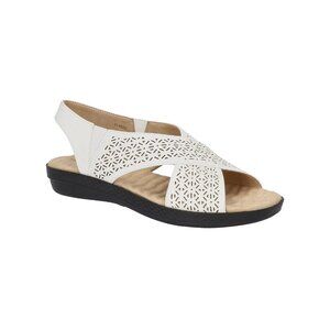 Easy Street Womens Claudia Comfort Wave Sandals White 8.5 MSRP $55